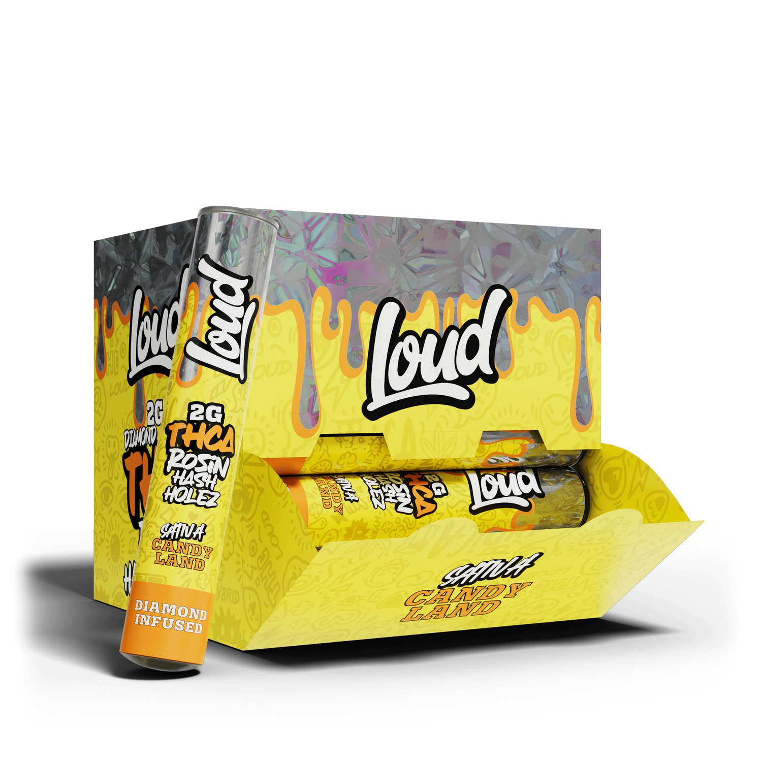 Loud THCA Rosin Hash Holez 2g Pre-Roll 20ct Display