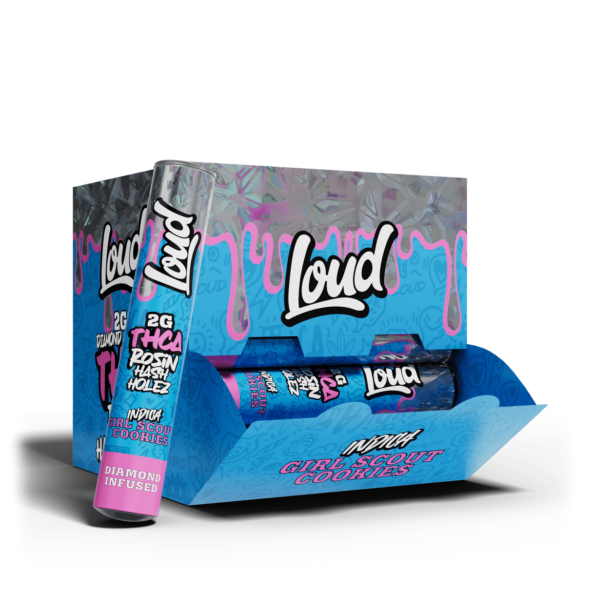 Loud THCA Rosin Hash Holez 2g Pre-Roll 20ct Display