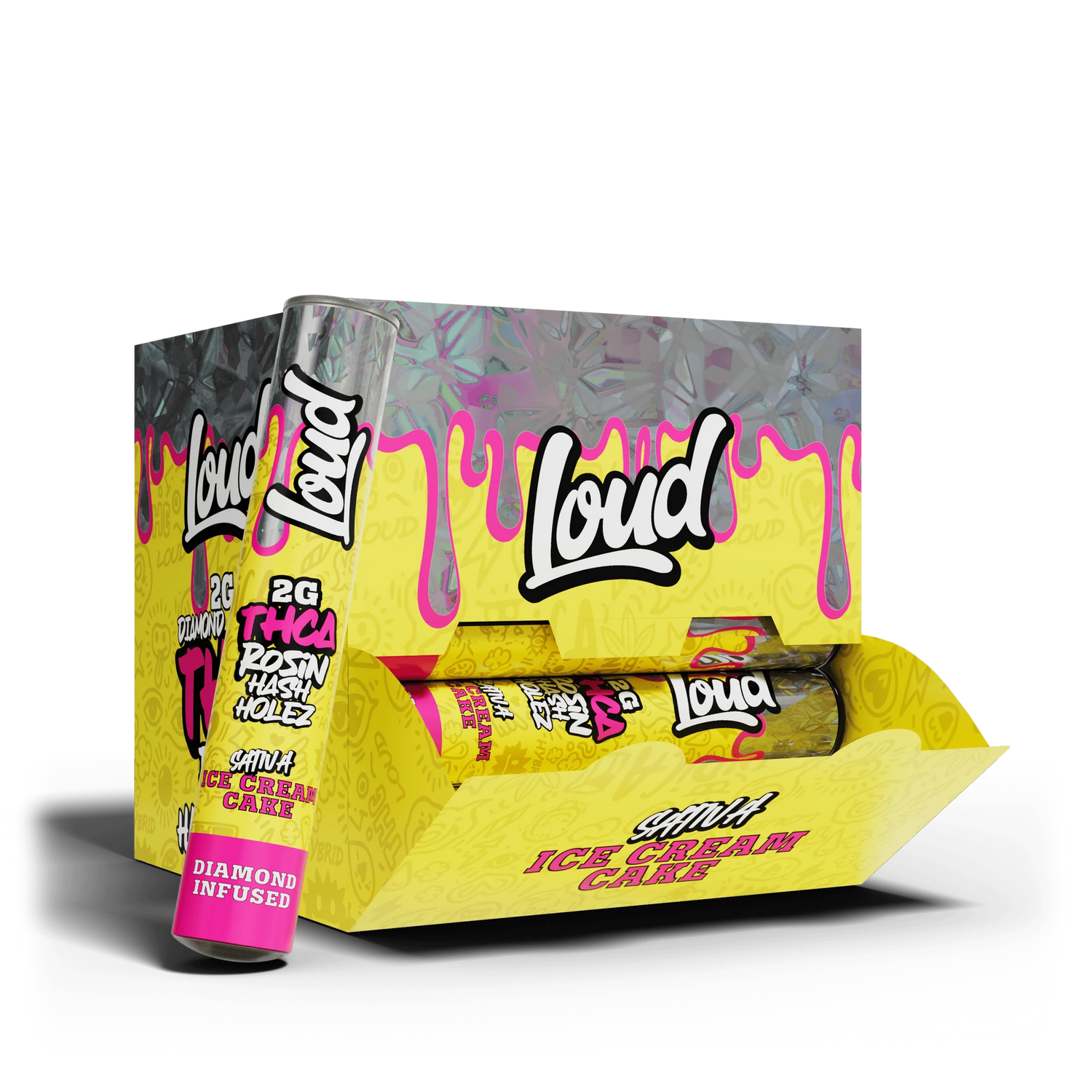 Loud THCA Rosin Hash Holez 2g Pre-Roll 20ct Display