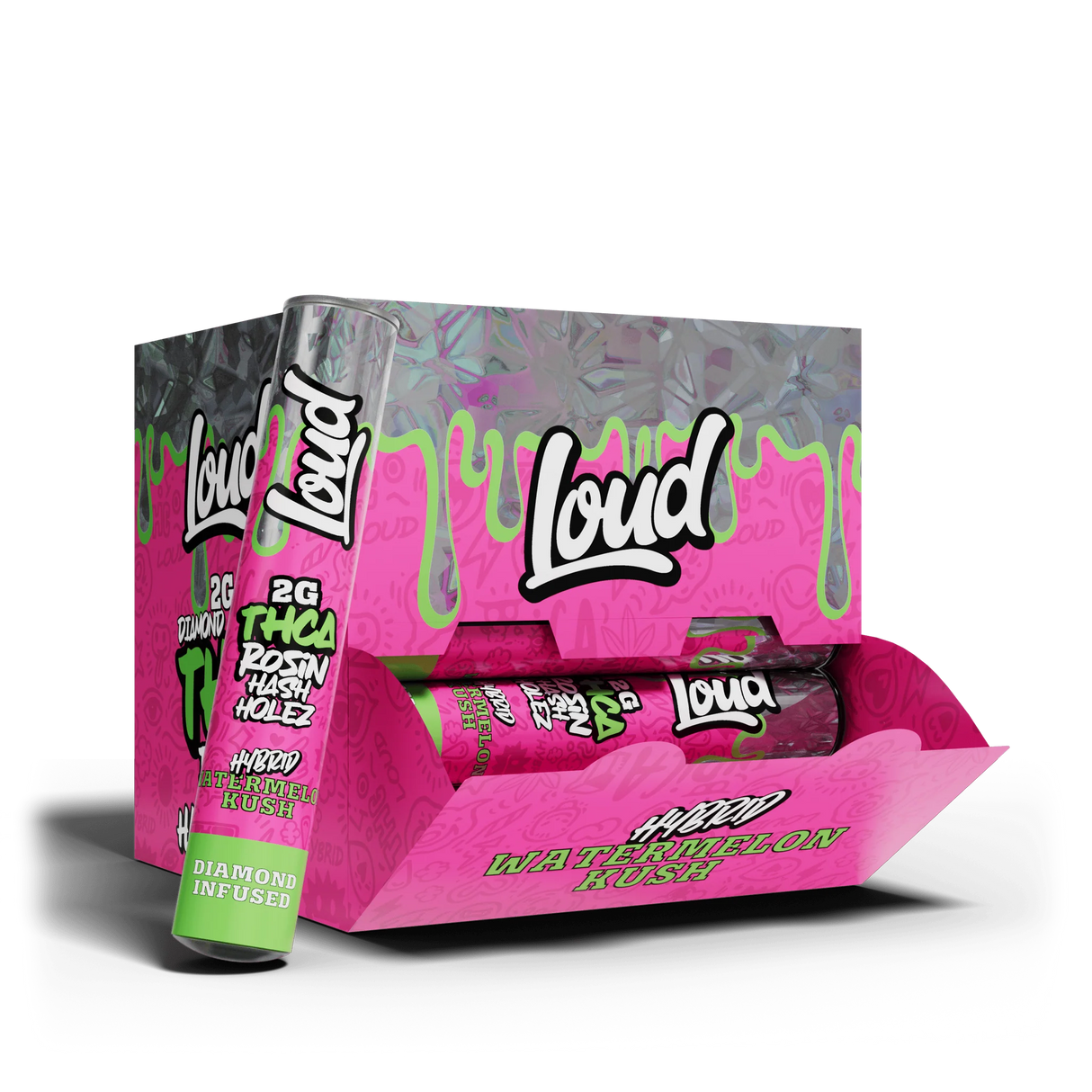 Loud THCA Rosin Hash Holez 2g Pre-Roll 20ct Display