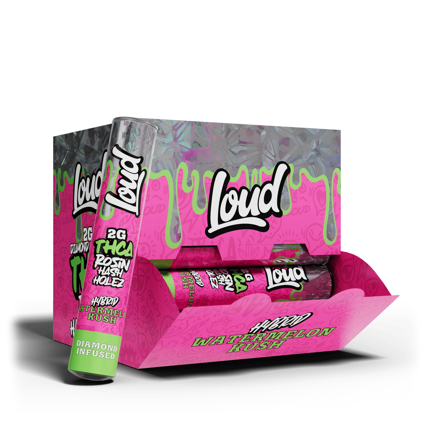 Loud THCA Rosin Hash Holez 2g Pre-Roll 20ct Display