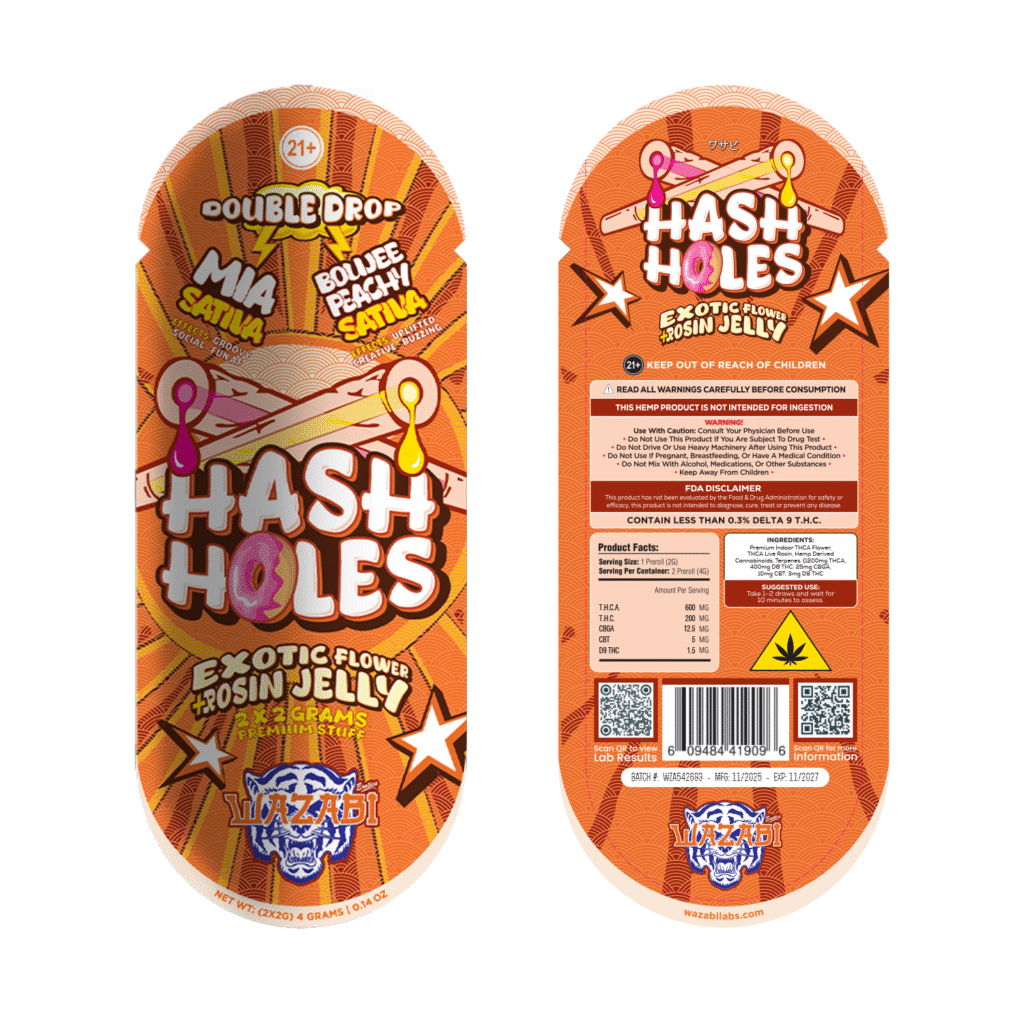 Wazabi THC-A 2ct Hash Hole Pre-Roll 10ct Display