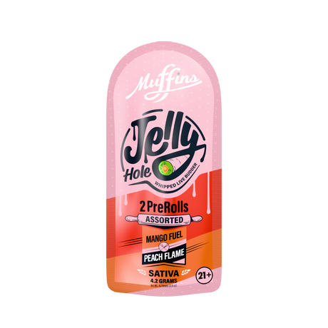 Muffins Jelly Holes 2.1g THC-P 2ct Pre-Rolls 10ct Box Display