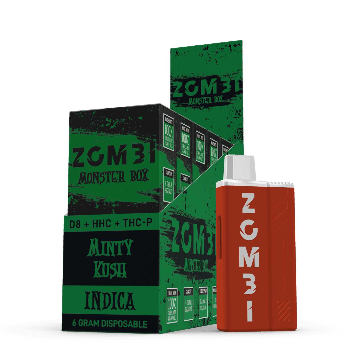 Zombi Monster Box Blends Delta-8 + HHC + THC-P Disposable 5ct Box