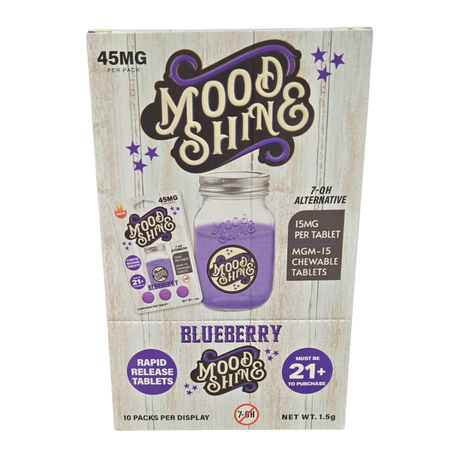 Mood Shine 45MG MGM 3ct Chewable Tablets 7-OH Alternative 10ct Display
