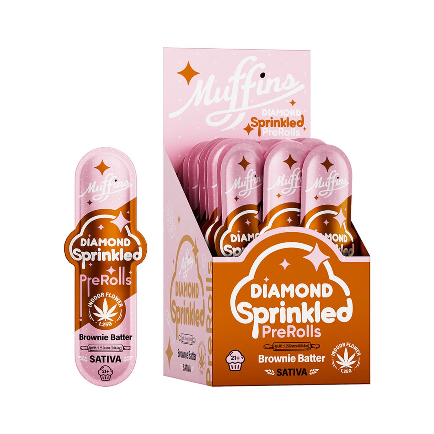 Muffins Diamond Sprinkled 1.25g THC-P Pre Rolls 50ct Display