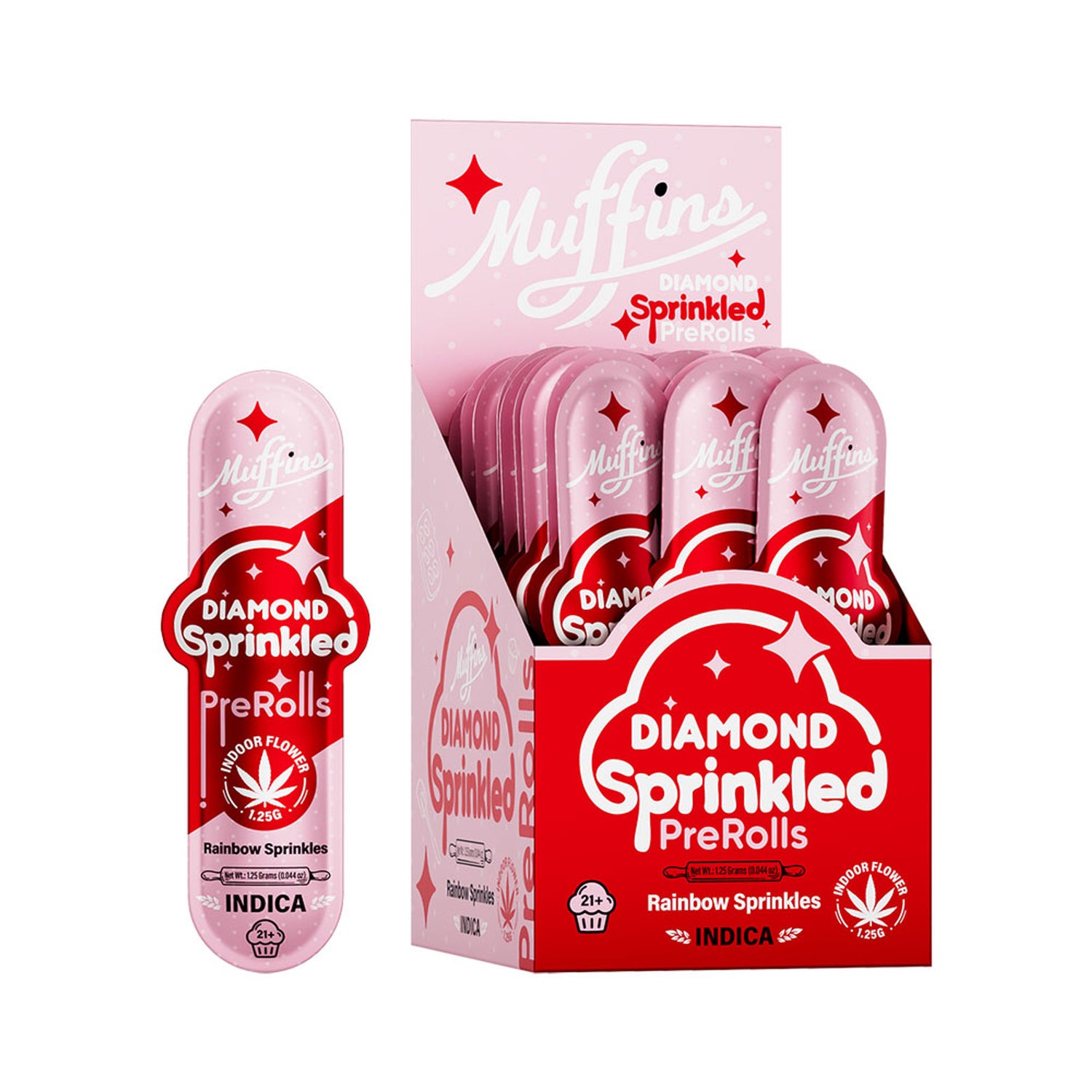 Muffins Diamond Sprinkled 1.25g THC-P Pre Rolls 50ct Display