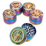Aluminum 52MM Iridescent Jeweled Grinder 12ct Display