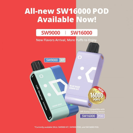 Off-Stamp SW16000 Pod Disposable 5ct Display