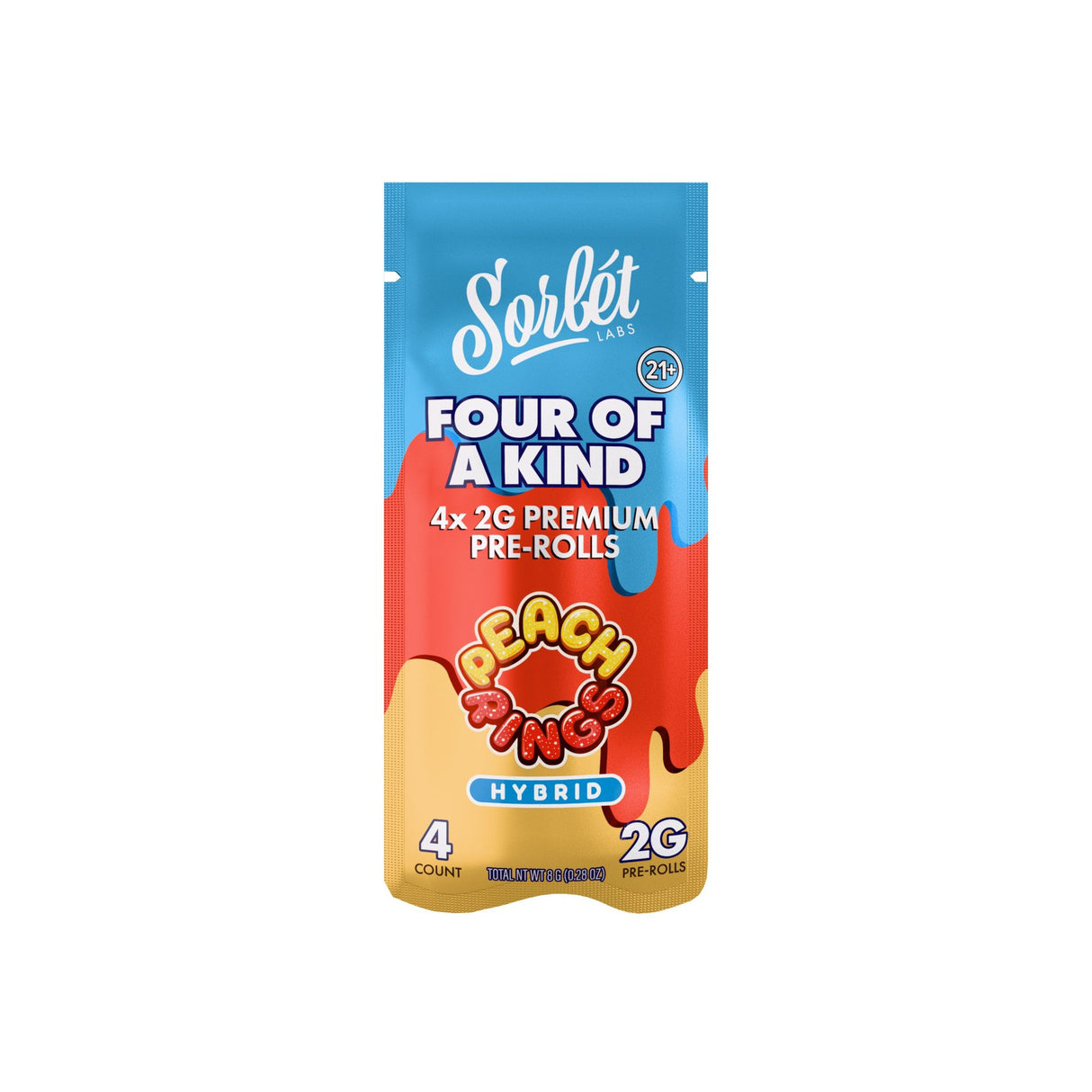 Sorbet Four of a Kind 4ct 2g THC-A Pre Rolls 10ct Display