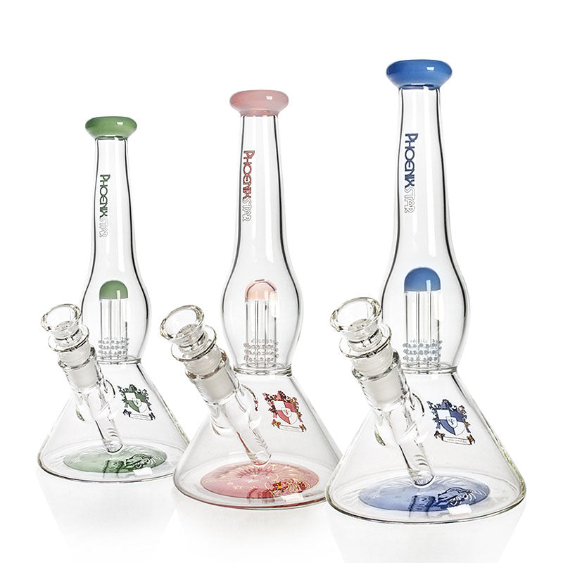 PHX972 Phoenix Star Glass Bulb Beaker 10in Waterpipe