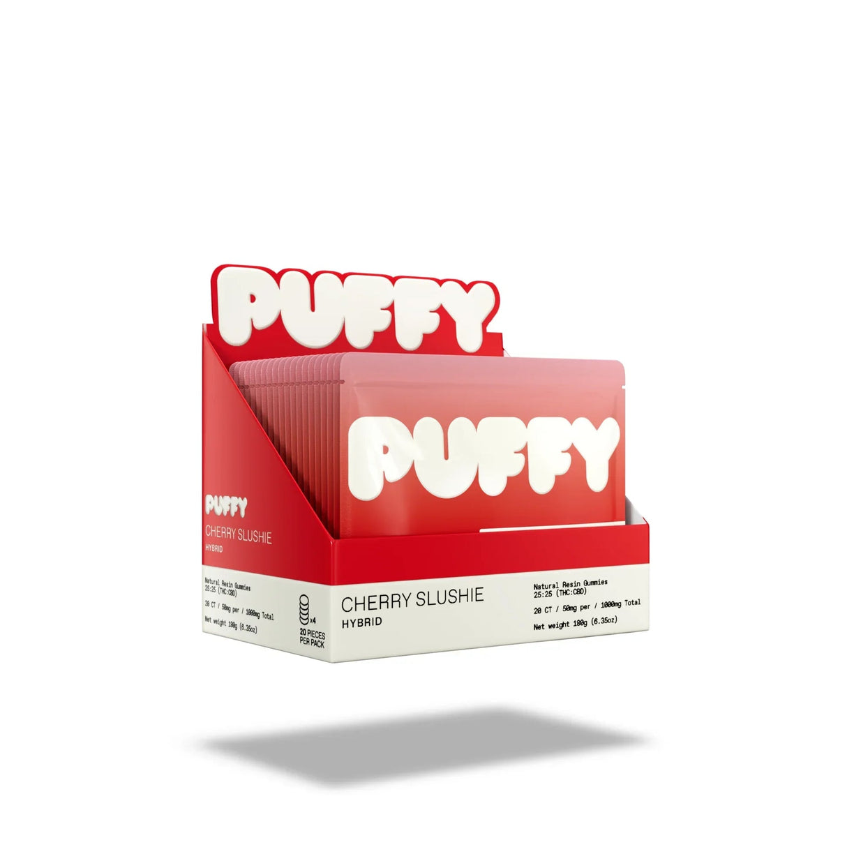 Puffy Live Resin THC 1,000mg Gummies 5ct Display