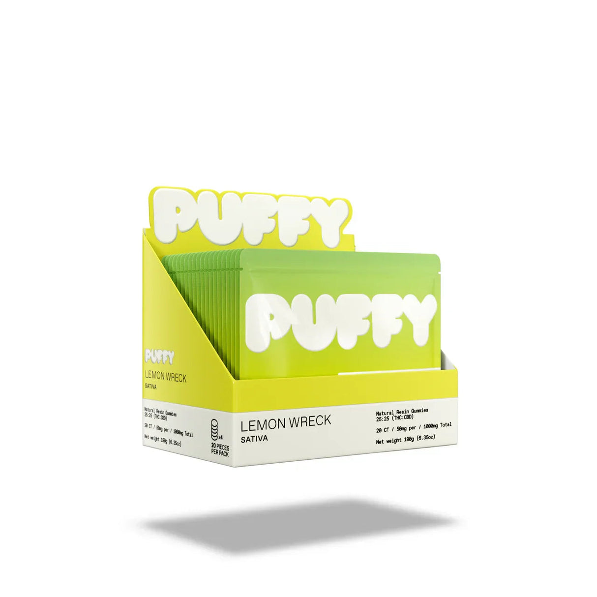 Puffy Live Resin THC 1,000mg Gummies 5ct Display