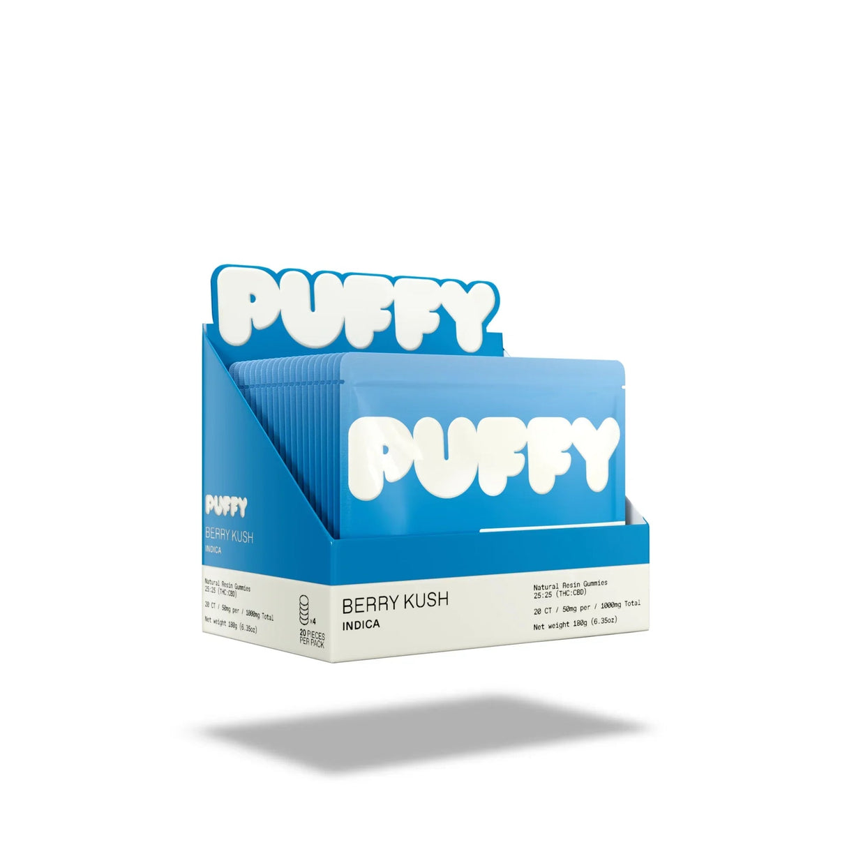 Puffy Live Resin THC 1,000mg Gummies 5ct Display