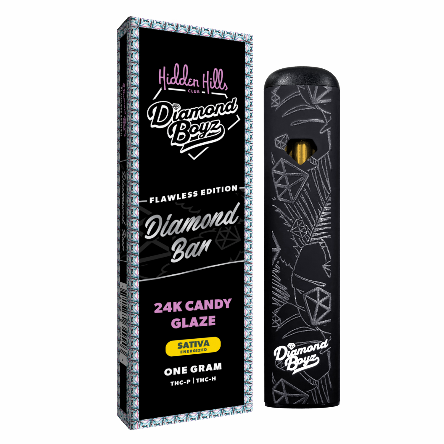 Hidden Hills Diamond Bar 1g Disposable THC-H, THC-P 5ct Display