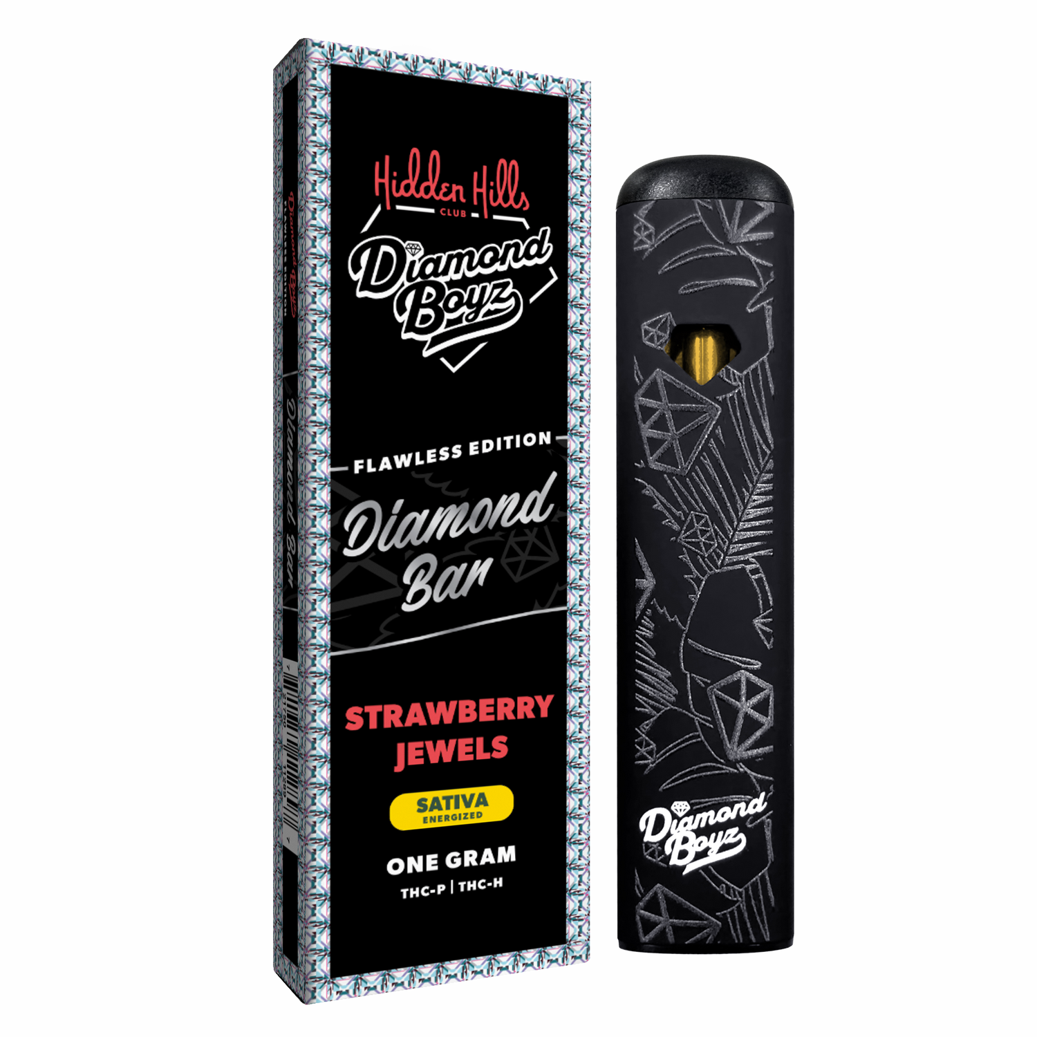 Hidden Hills Diamond Bar 1g Disposable THC-H, THC-P 5ct Display