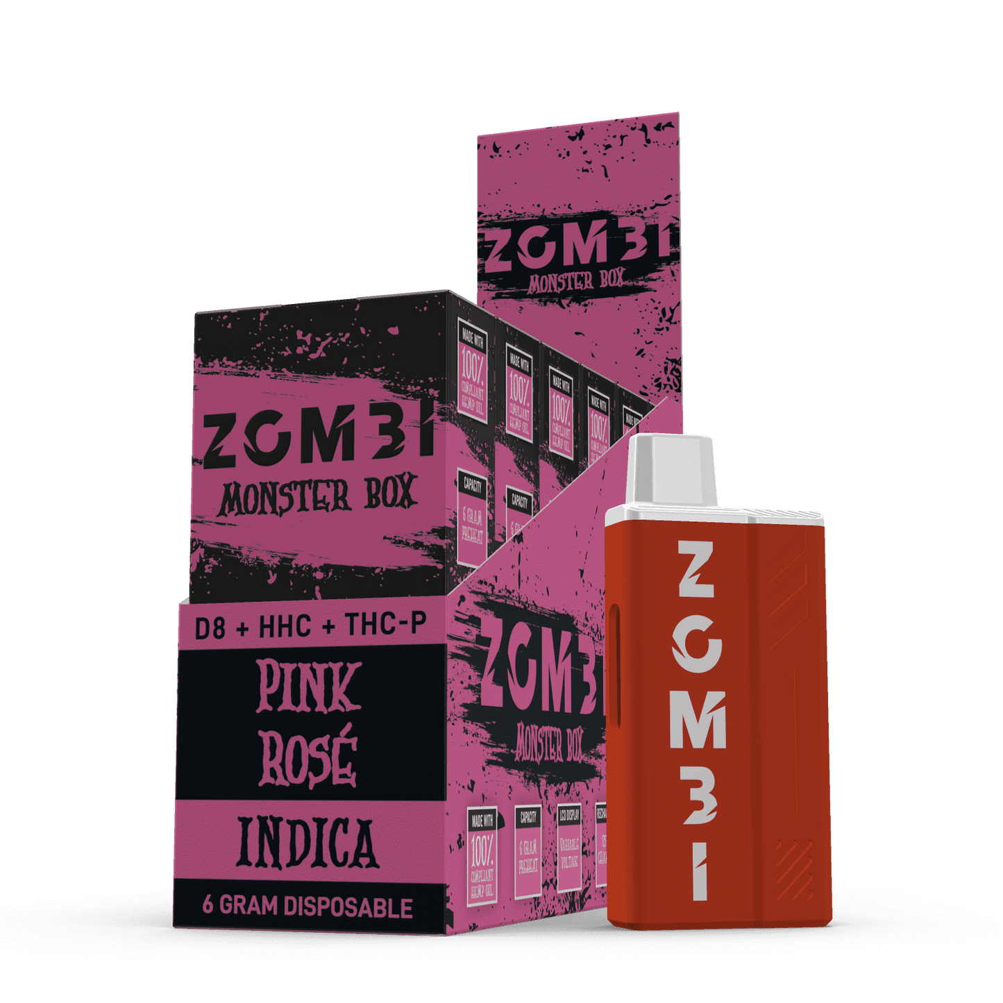 Zombi Monster Box Blends Delta-8 + HHC + THC-P Disposable 5ct Box