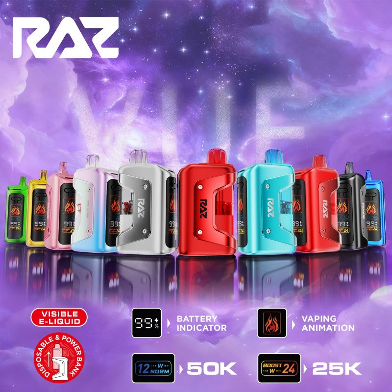 RAZ VUE 50K Disposable KIT with Powebank 5ct Display