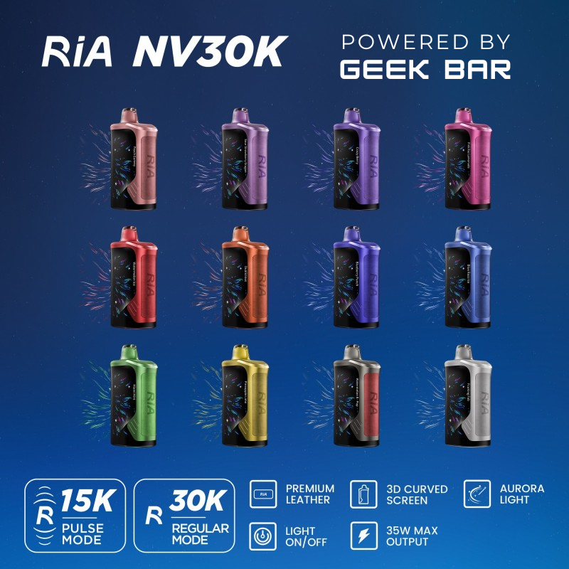 RIA NV30K Disposable (POWERED BY GEEK BAR) 5ct Display