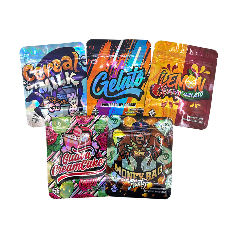 Smell Proof Mylar Bag 3.5g Assorted Mix #1 100ct