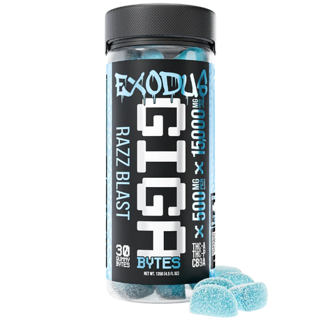 Exodus Gigabyte Gummies 30ct THC-A 15,000mg 6ct Display