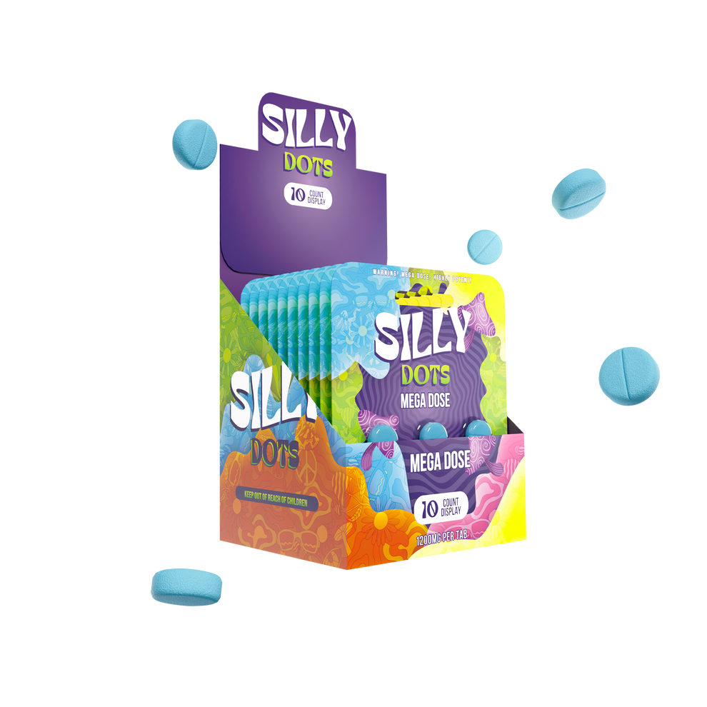 Purple 6000mg Silly Dots Mushroom Tablets 10ct Display