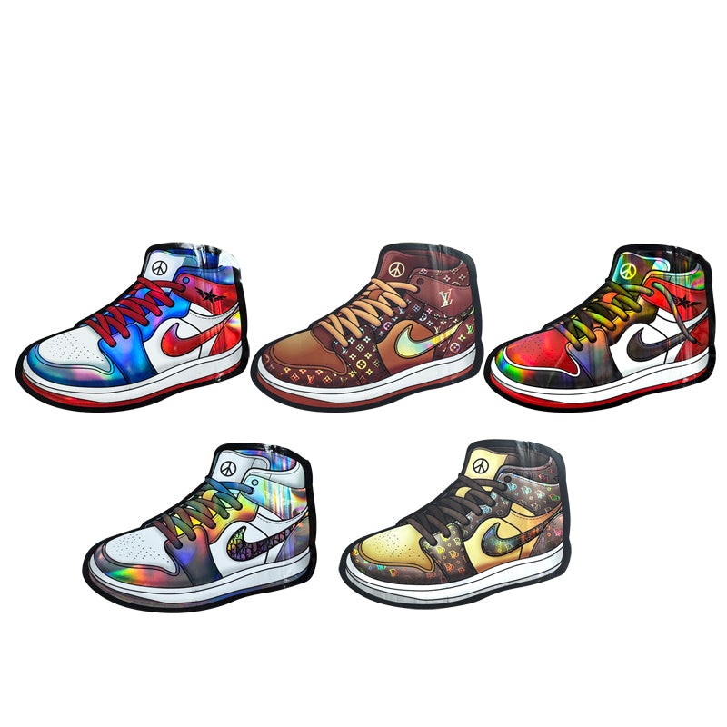 Smell Proof Die Cut Mylar Bag 3.5g Sneakers 100ct