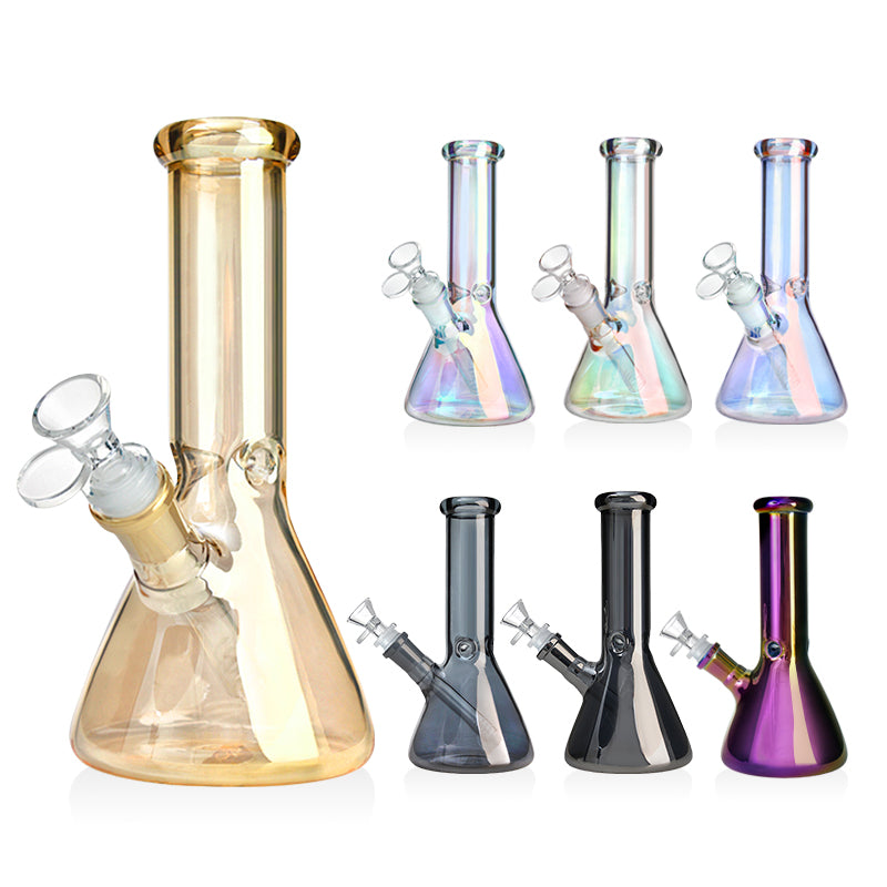 𝗦𝗣𝟮𝟱𝟮 Electroplated Colored Beaker 8in Water Pipe