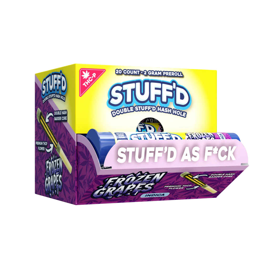 STUFF'D Double Stuffed 2g Hash Hole Pre Roll THC-P 20ct Display