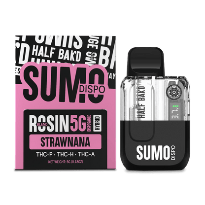 Half Bak'd 5g SUMO THC-P, THC-H, THC-A Disposable 5ct Display