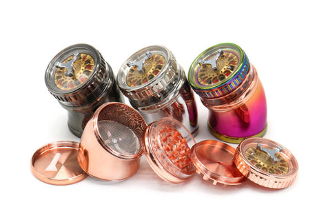 Aluminum 73MM BlackJack Curved Grinder 6ct Display