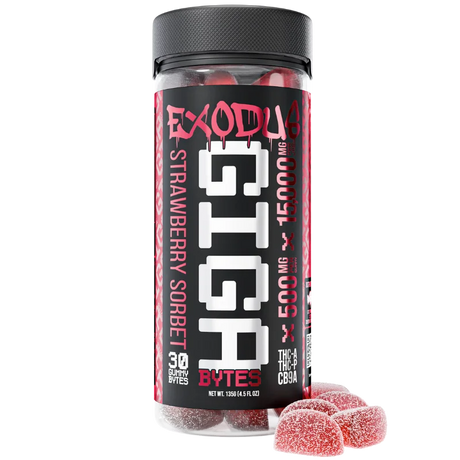 Exodus Gigabyte Gummies 30ct THC-A 15,000mg 6ct Display