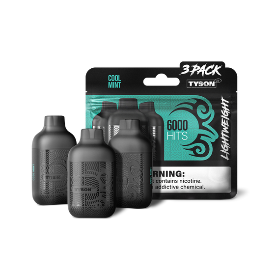 Tyson Lightweight 6,000 Puffs 3-Pack Disposable 10ct Display