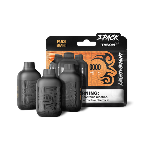 Tyson Lightweight 6,000 Puffs 3-Pack Disposable 10ct Display
