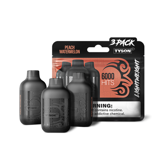 Tyson Lightweight 6,000 Puffs 3-Pack Disposable 10ct Display