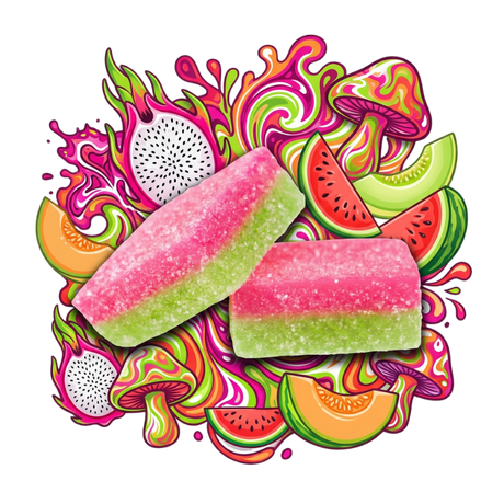 Trippy Double-Stacked BITEZ 2000mg Mushroom Gummies 40ct Display