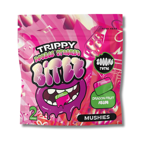 Trippy Double-Stacked BITEZ 2000mg Mushroom Gummies 40ct Display