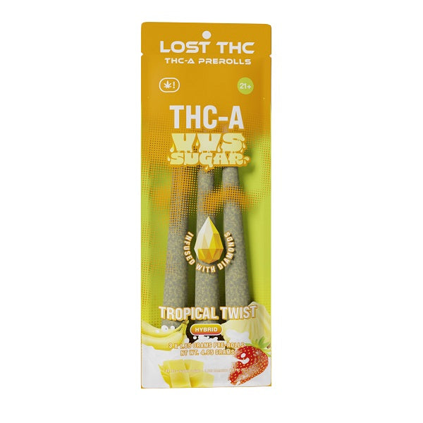 Lost THCA VVS Sugar Diamond Infused Pre-rolls | 3 Pack 10ct Display