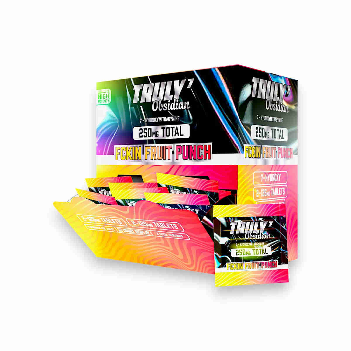 Truly7 Obsidian 250mg 7-Hydroxy Tablets 30ct Display