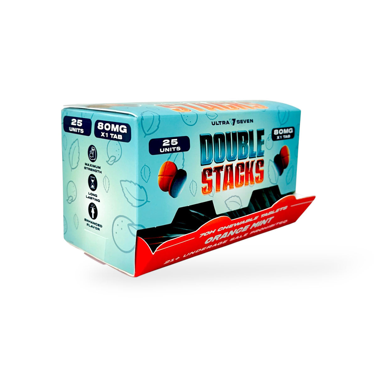 Ultra 7 Double Stacked 80mg 7-Hydroxy Single Tablets 25ct Display