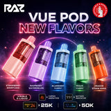 RAZ VUE 50K Disposable POD ONLY 5ct Display