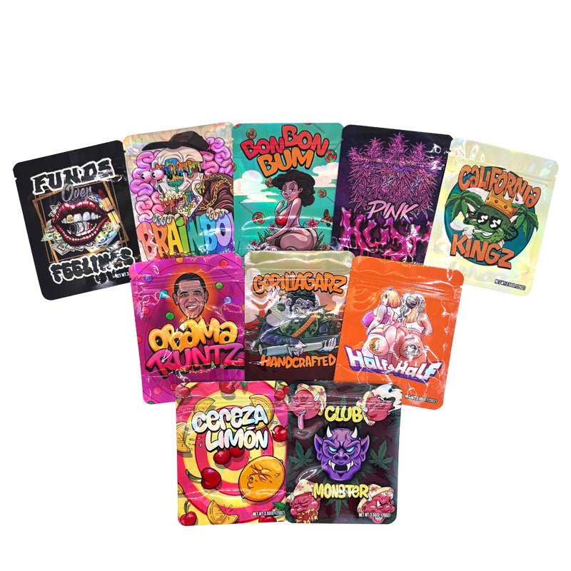 Smell Proof Mylar Bag 3.5g Assorted Mix #2 100ct