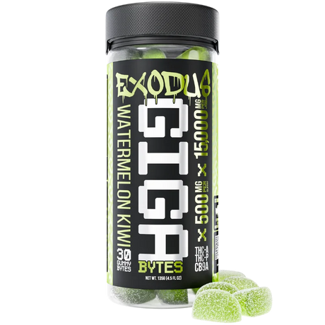 Exodus Gigabyte Gummies 30ct THC-A 15,000mg 6ct Display