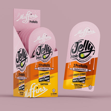 Muffins Jelly Holes 2.1g THC-A 2ct Pre-Rolls 10ct Box Display
