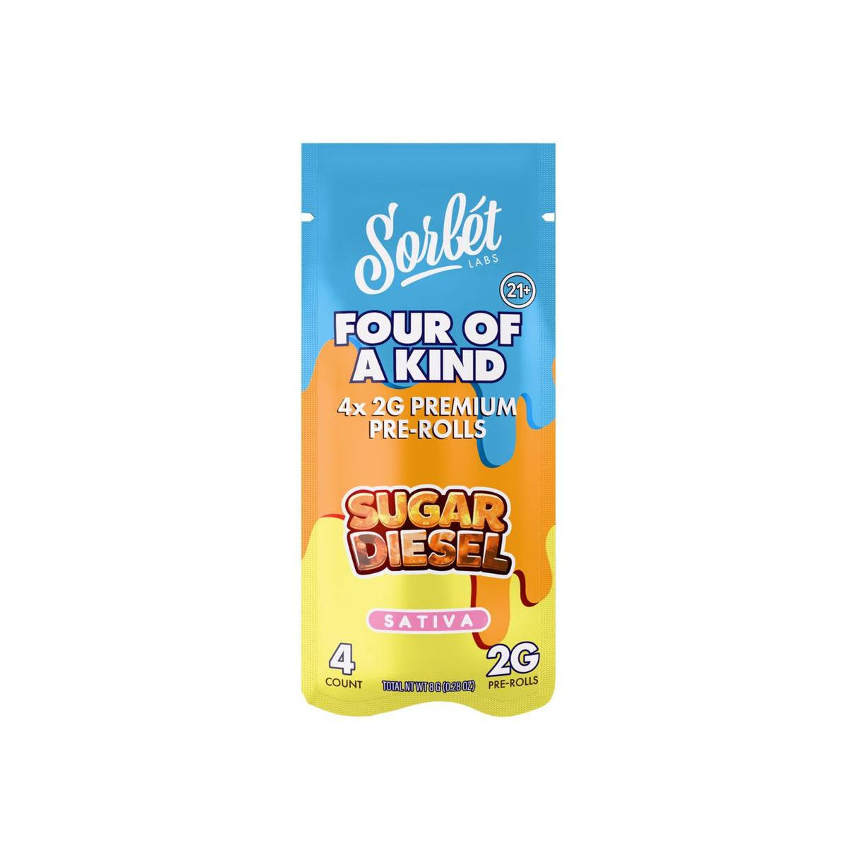 Sorbet Four of a Kind 4ct 2g THC-A Pre Rolls 10ct Display