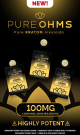 PureOhms Black 100mg Single 7-Hydroxy Tablets 20ct Display