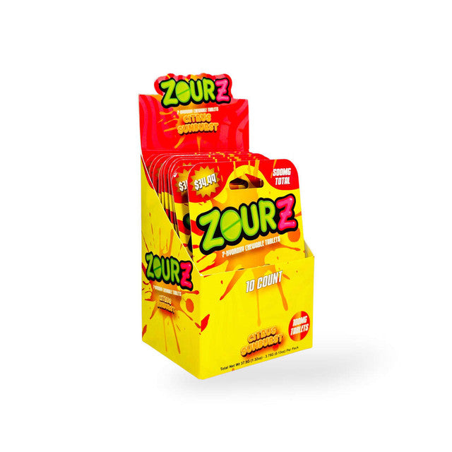 Zourz 7-Hydroxy Chewable Tablet 5ct 100MG Tablet 10ct Display MSRP $34.99