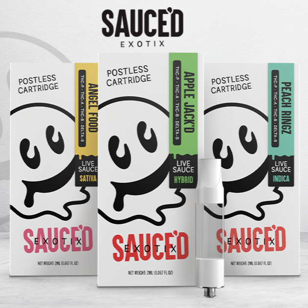 Half Bak'd 2g Sauce'd Exotic Cartridge THC-P, THC-A, THC-B, Delta-9 5ct