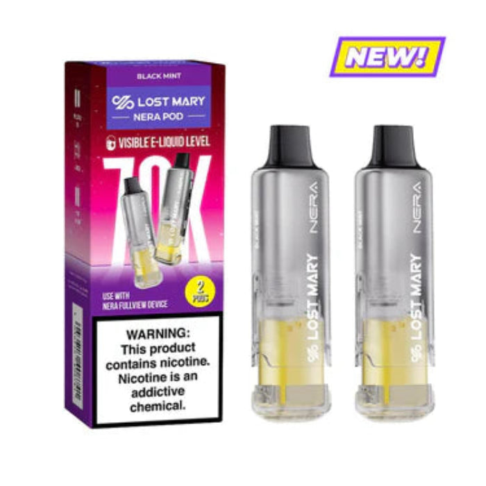 Lost Mary Nera Fullview 70K Disposable 5% Refillable Pod 5ct Display