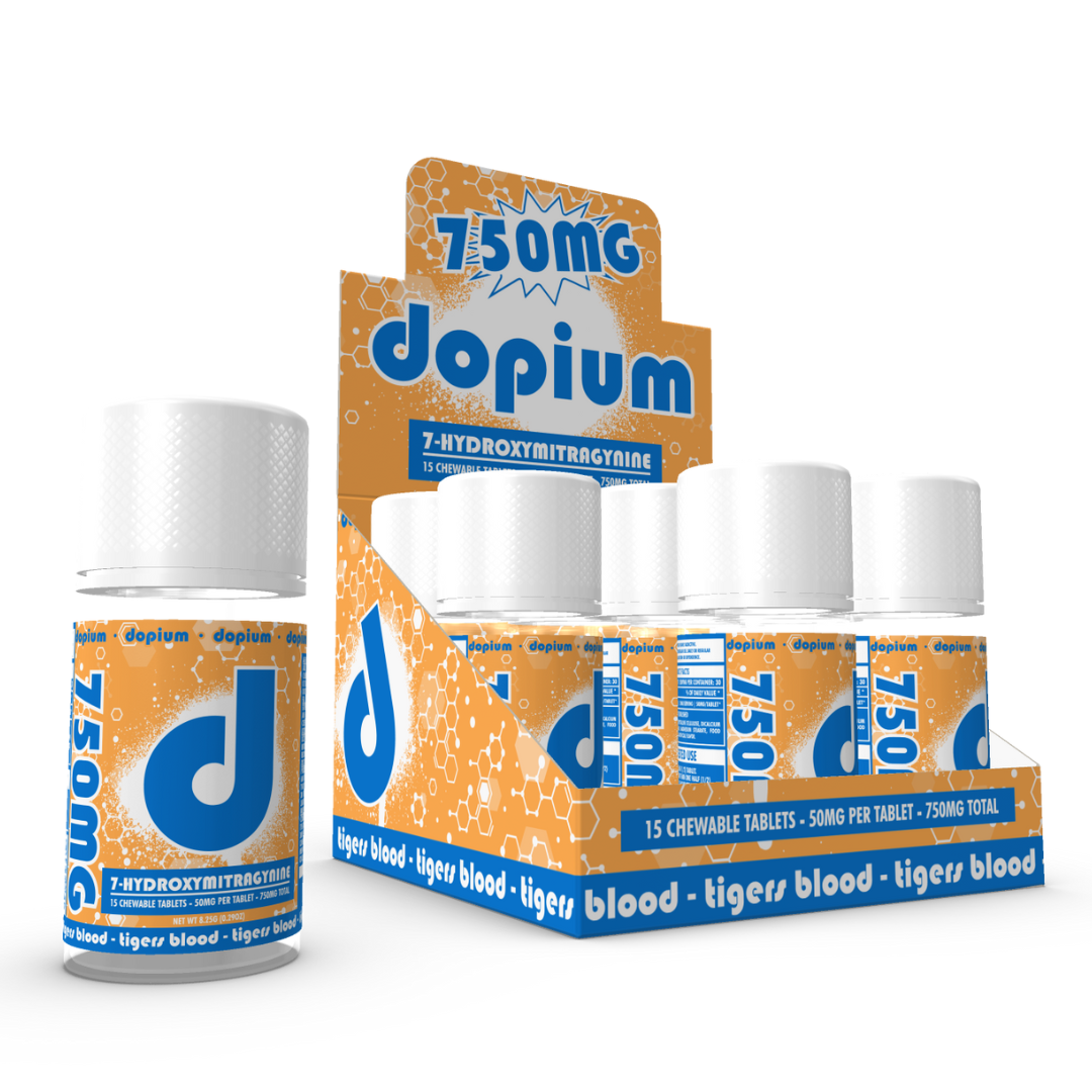 Dopium 750mg 15ct Tablets 7 Hydroxy Single Jar